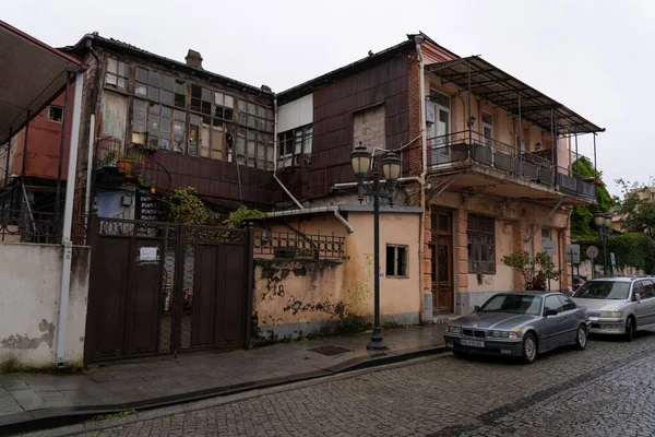 Batumi Georgia October 2021 Old Two Story House — Stock Photo, Image