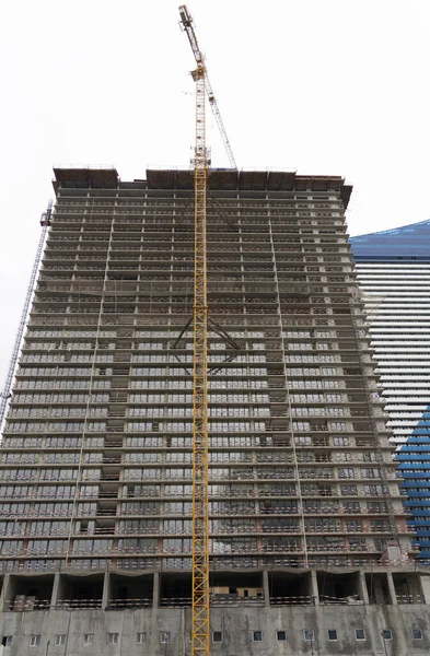Многоэтажное Строящееся Здание Монолита — стоковое фото