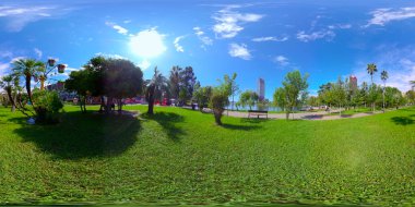 Batum, Gürcistan - 1 Ekim 2021: Central Park, Panorama 360