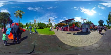 Batum, Gürcistan - 1 Ekim 2021: Central Park, Panorama 360