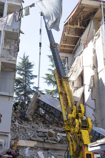 Batumi Georgië Oktober 2021 Huis Ineenstorting Mei Straat Reddingswerk — Stockfoto