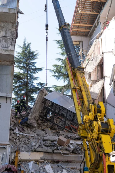 Batumi Georgië Oktober 2021 Huis Ineenstorting Mei Straat Reddingswerk — Stockfoto