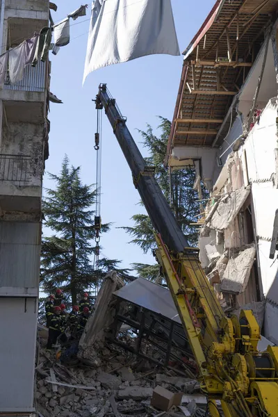 Batumi Georgië Oktober 2021 Huis Ineenstorting Mei Straat Reddingswerk — Stockfoto