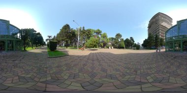 Batumi, Georgia - 15 Ekim 2021: Panorama 360 şehir bulvarı