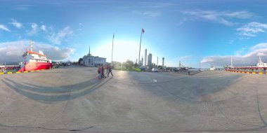 Batumi, Gürcistan - 3 Ekim 2021: 360 liman manzarası