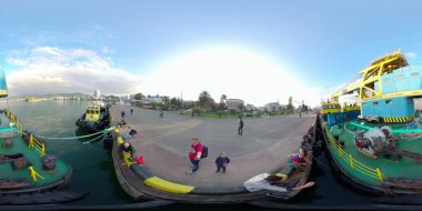 Batumi, Gürcistan - 3 Ekim 2021: 360 liman manzarası