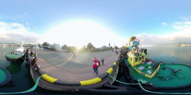 Batumi, Gürcistan - 3 Ekim 2021: 360 liman manzarası