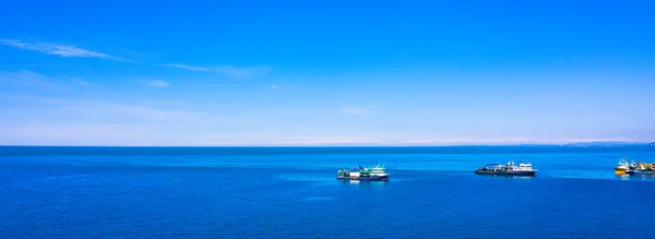 Batumi Gruzie Březen 2020 Rybářské Lodě Moři Letecký Pohled — Stock fotografie