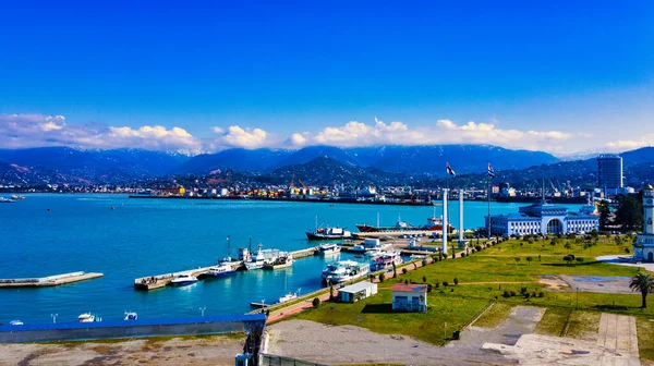 Batumi Georgia Abril 2021 Vista Aérea Del Terraplén — Foto de Stock