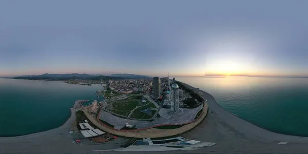 360 Vista Ciudad Batumi Por Noche Adjara Georgia —  Fotos de Stock