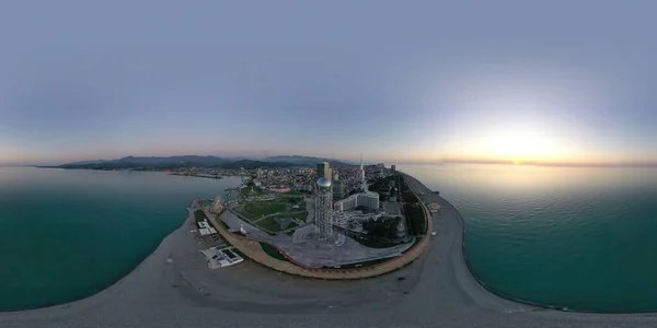 360 Widok Miasto Batumi Wieczorem Adjara Gruzja — Zdjęcie stockowe