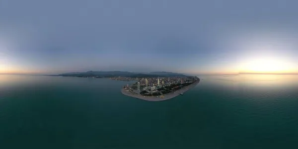 360 Över Staden Batumi Kvällen Adjara Georgien — Stockfoto