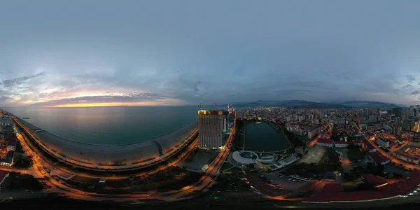 Batumi Γεωργία Οκτωβρίου 2021 360 City Evening Panorama — Φωτογραφία Αρχείου