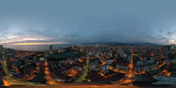 Batumi Georgia Října 2021 360 Městské Večerní Panorama — Stock fotografie