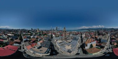 Batumi, Georgia - 21 Ekim 2021: 360 Piazza Meydanı Panoraması