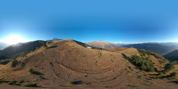 360 Panorama Sopé Monte Ushba — Fotografia de Stock