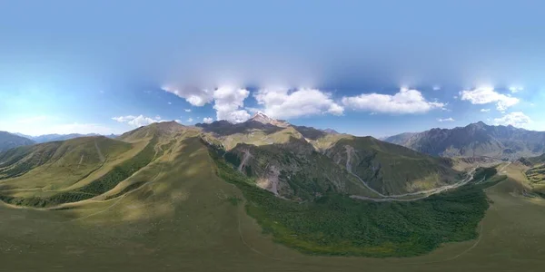 360 Panorama Podnóża Góry Kazbek Gruzja — Zdjęcie stockowe