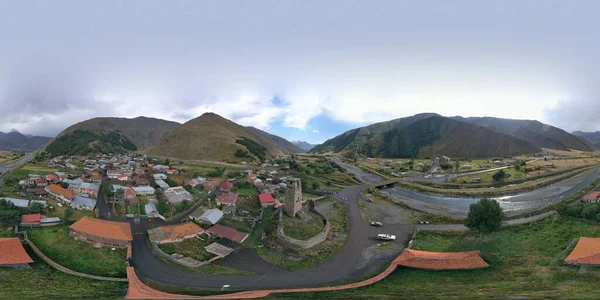 360 Panorama Svan Tower Aerial View — Stock Photo, Image