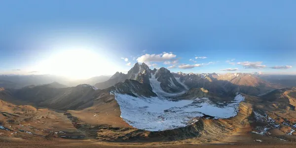 360 Panorama Monte Ushba Geórgia — Fotografia de Stock