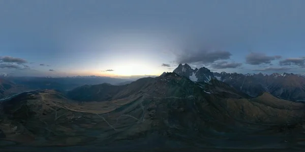 360 Panorama Monte Ushba Geórgia — Fotografia de Stock