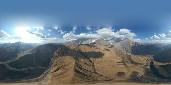 360 Panorama Das Montanhas Cáucaso Upper Svaneti Ushguli Geórgia — Fotografia de Stock