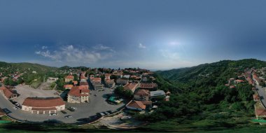Sighnaghi, Gürcistan - 21 Ekim 2021: 360 Şehrin Panoraması