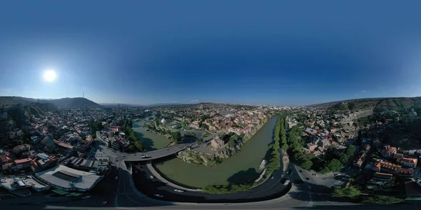 Tbilisi Georgien Oktober 2021 360 Panorama Över Staden — Stockfoto