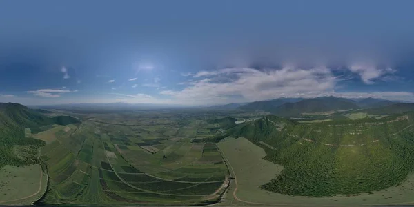 포도를 재배하는 360 파노라마 — 스톡 사진