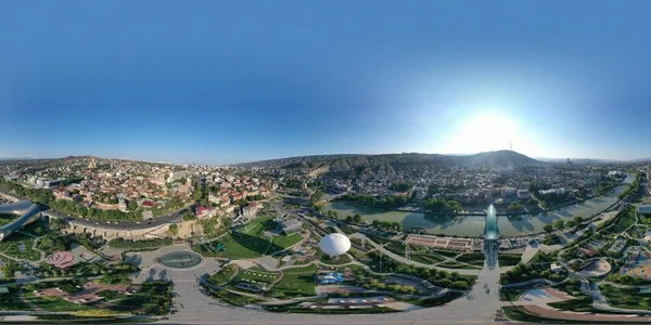 Тбілісі Грузія Жовтня 2021 360 Панорама Міста — стокове фото