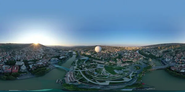 Tbilisi Georgien Oktober 2021 360 Panorama Över Staden — Stockfoto