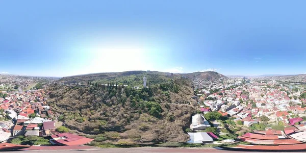 Tbilisi Georgien Oktober 2021 360 Panorama Över Staden — Stockfoto