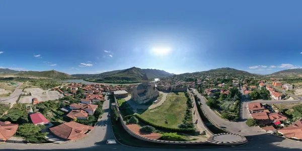 360 Panorama Svetitskhoveli Mtskheta Georgia Vista Aérea —  Fotos de Stock