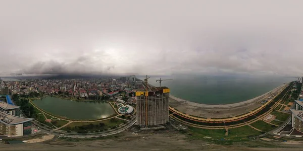 格鲁吉亚Adjara 多云天气下巴统市360幅全景 — 图库照片