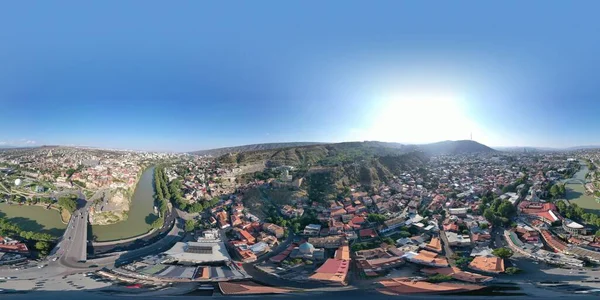 Tbilisi Gruzja Października 2021 360 Panorama Miasta — Zdjęcie stockowe