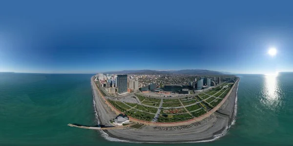 Batumi Gruzja Października 2021 360 Panorama Nowego Bulwaru — Zdjęcie stockowe