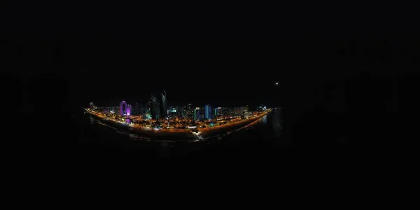 360 Panorama Noche Ciudad Batumi — Foto de Stock