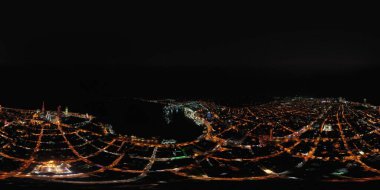 Batumi, Adjara, Georgia 'da 360 gece panoraması
