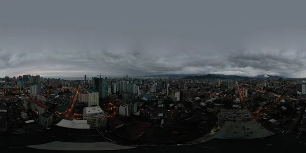 Batumi Geórgia Abril 2020 360 Panorama Cidade Noturna — Fotografia de Stock