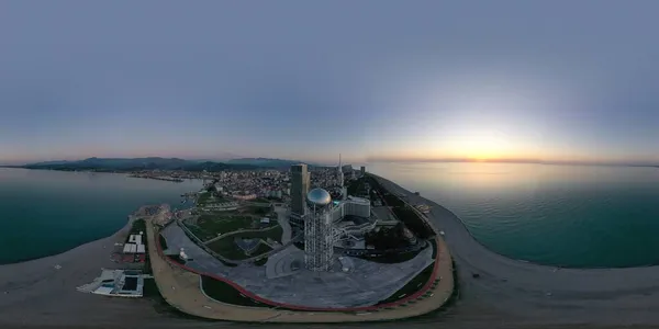 Batumi Γεωργία Μαΐου 2020 360 Πανόραμα Της Βραδινής Πόλης — Φωτογραφία Αρχείου
