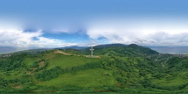 360 Cruzamento Panorâmico Montanha — Fotografia de Stock