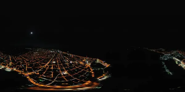 Batumi Georgien Augusti 2020 360 Panorama Över Staden Natten — Stockfoto