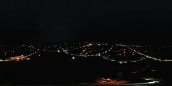 360 Panorama Cidade Noturna — Fotografia de Stock