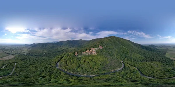 360 Panorama Orthodox Church Mountains — Stock Photo, Image