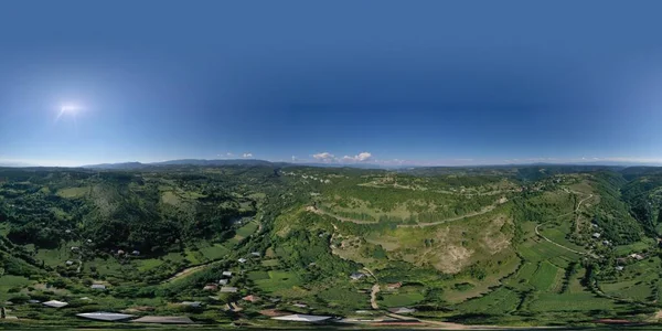 360 Панорама Красивый Горный Пейзаж — стоковое фото