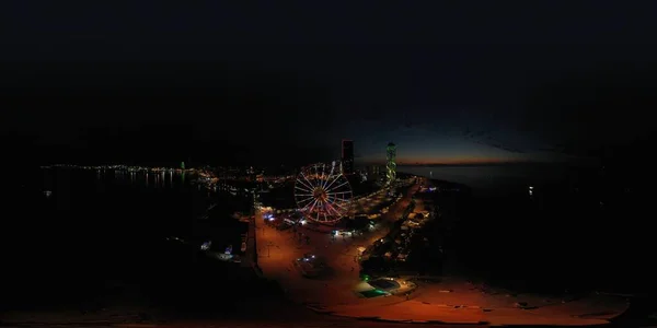 Batumi Georgia Agosto 2020 Noche 360 Panorama Ciudad —  Fotos de Stock