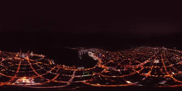 Batumi Georgia Agosto 2020 Città Notte Con Drone — Foto Stock