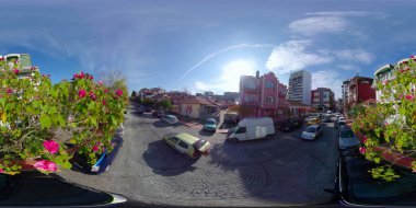 Batumi, Gürcistan - 2 Kasım 2021 Gorgasali Caddesi, Panorama 360