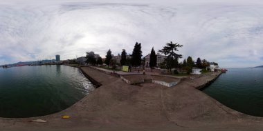 Batumi, Gürcistan - 2 Kasım 2021: Liman, Panorama 360