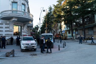 Batumi, Gürcistan - 9 Ekim 2021: 26 Mayıs 'ta ev yıkıldı