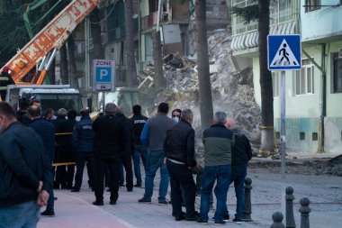 Batumi, Gürcistan - 9 Ekim 2021: 26 Mayıs 'ta ev yıkıldı